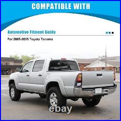 LED Sequential Tail Lights For 2005-2015 Toyota Tacoma Smoke Signal Brake Lamps