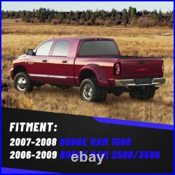 LED Sequential Tail Lights For 2007-08 Dodge Ram 1500 2500 Clear Brake Lamps L+R