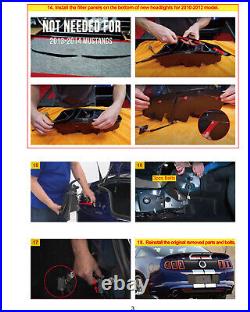 LED Sequential Tail Lights For 2010 2011 2012 2013 2014 Ford Mustang Black Clear