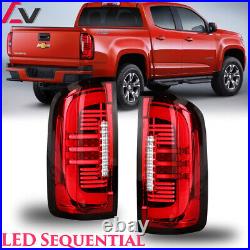 LED Sequential Tail Lights For 2015-2022 Chevy Colorado Red Signal Brake Lamps