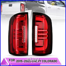 LED Sequential Tail Lights For 2015-2022 Chevy Colorado Red Signal Brake Lamps