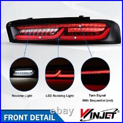 LED Sequential Tail Lights For 2016-18 Chevy Camaro Smoke Signal Brake Lamps Set