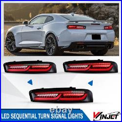 LED Sequential Tail Lights For 2016-18 Chevy Camaro Smoke Signal Brake Lamps Set