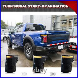 LED Sequential Tail Lights For Ford F-150 F150 Raptor 2015-2020 Rear Lamps