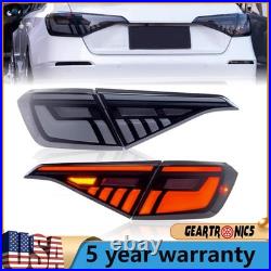 LED Sequential Tail Lights For Honda Civic 11th Gen 2022-2024 Sedan Rear Lamps
