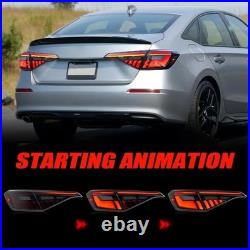 LED Sequential Tail Lights For Honda Civic 11th Gen 2022-2024 Sedan Rear Lamps