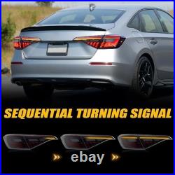 LED Sequential Tail Lights For Honda Civic 11th Gen 2022-2024 Sedan Rear Lamps
