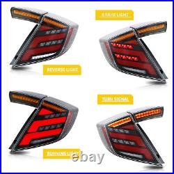 LED Sequential Tail Lights For Honda Civic Hatchback Type R 2016-2021 Rear Lamps