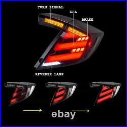 LED Sequential Tail Lights For Honda Civic Hatchback Type R 2016-2021 Rear Lamps