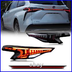 LED Sequential Tail Lights & Trunk lamp for Toyota Sienna 2021-2024 Rear Lamps
