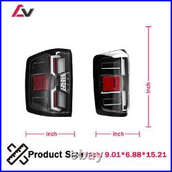 LED Sequential Tail Lights for 2014-18 Chevy Silverado 1500 2500HD 3500HD Lamps