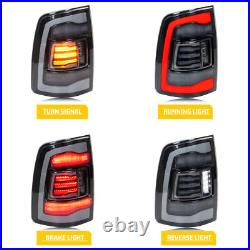 LED Sequential Tail Lights for Dodge Ram 2009-2018 Yellow Signal Grey Rear Lamps