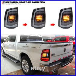 LED Sequential Tail Lights for Dodge Ram 2009-2018 Yellow Signal Grey Rear Lamps