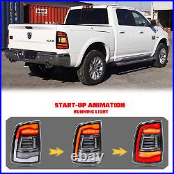 LED Sequential Tail Lights for Dodge Ram 2009-2018 Yellow Signal Grey Rear Lamps