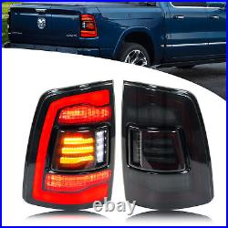 LED Sequential Tail Lights for Dodge Ram 2009-2018 Yellow Turn Signal Rear Lamps