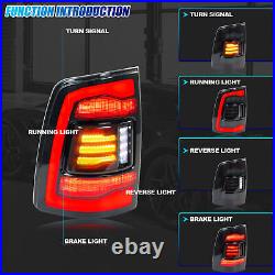 LED Sequential Tail Lights for Dodge Ram 2009-2018 Yellow Turn Signal Rear Lamps