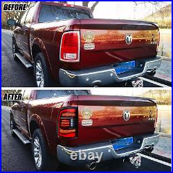 LED Sequential Tail Lights for Dodge Ram 2009-2018 Yellow Turn Signal Rear Lamps