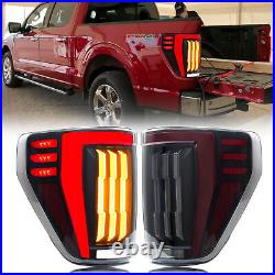 LED Sequential Tail Lights for Ford F-150 F150 XL STX 2021 2022 2023 Rear Lamps