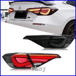 LED Sequential Tail Lights for Honda Civic 11th Gen 2022 2023 Smoke Rear Lamps