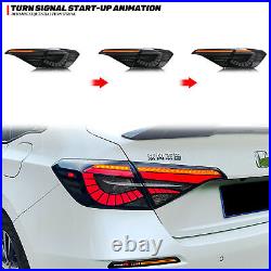 LED Sequential Tail Lights for Honda Civic 11th Gen 2022 2023 Smoke Rear Lamps