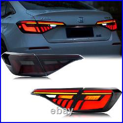 LED Sequential Tail Lights for Honda Civic 11th Gen 2022 2023 V2 Rear Lamps