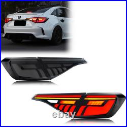 LED Sequential Tail Lights for Honda Civic 11th Gen 2022-2024 Sedan Rear Lamps
