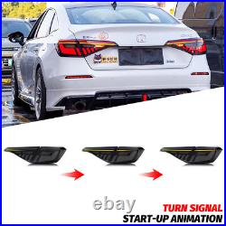LED Sequential Tail Lights for Honda Civic 11th Gen 2022-2024 Sedan Rear Lamps