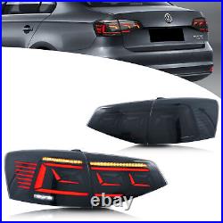 LED Sequential Tail Lights for Jetta 2015-2018 MK6 Animation Black Rear Lamps