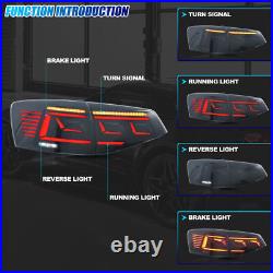LED Sequential Tail Lights for Jetta 2015-2018 MK6 Animation Black Rear Lamps