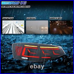 LED Sequential Tail Lights for Jetta 2015-2018 MK6 Animation Black Rear Lamps