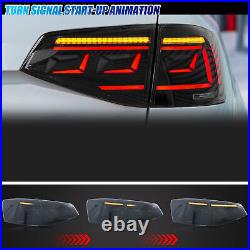 LED Sequential Tail Lights for Jetta 2015-2018 MK6 Animation Black Rear Lamps