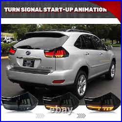 LED Sequential Tail Lights for Lexus RX330 RX350 RX400h 2004-2009 Rear Lamps