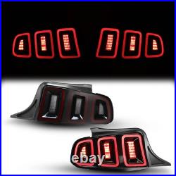 LED Sequential Tube Tail Lights For 2010-2014 Ford Mustang Brake Lamps Red Pair LED Sequential Tube Tail Lights For 2010-2014 Ford Mustang Brake Lamps Red Pair