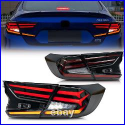 LED Smoke Tail Lights For Honda Accord 10Th Gen 2018-2022 Animation Rear Lamps