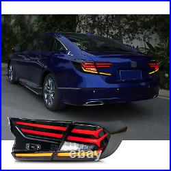 LED Smoke Tail Lights For Honda Accord 10Th Gen 2018-2022 Animation Rear Lamps
