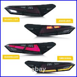 LED Smoke Tail Lights For Toyota Camry 2018-2022 Sequential Animation Rear Lamp