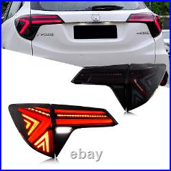 LED Smoke Tail Lights for Honda HR-V 2016-2022 Animation Rear Lamps Assembly