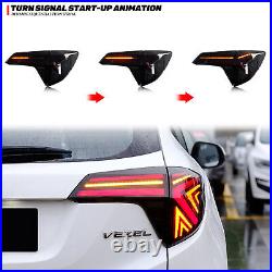 LED Smoke Tail Lights for Honda HR-V 2016-2022 Animation Rear Lamps Assembly