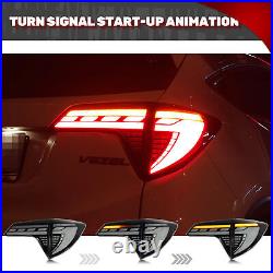 LED Smoke Tail Lights for Honda HR-V 2016-2022 Animation Rear Lamps Assembly