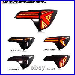 LED Smoke Tail Lights for Honda HR-V 2016-2022 Animation Rear Lamps Assembly