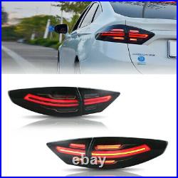 LED Smoked Tail Lights For 2013-2016 Ford Fusion Rear Lamps Assembly