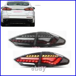 LED Smoked Tail Lights For 2019-2020 Ford Fusion Rear Lamps Assembly Left+Right