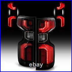 LED Smoked Tail Lights For 2019 20-2023 Chevy Silverado 1500 Incandescent Rear