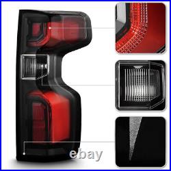 LED Smoked Tail Lights For 2019 20-2023 Chevy Silverado 1500 Incandescent Rear