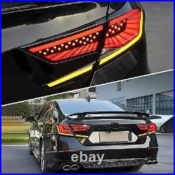 LED Smoked Tail Lights For Honda Accord 2018-2020 withStart-Up Animation Rear Lamp
