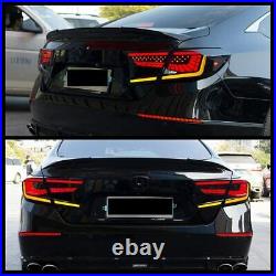 LED Smoked Tail Lights For Honda Accord 2018-2020 withStart-Up Animation Rear Lamp