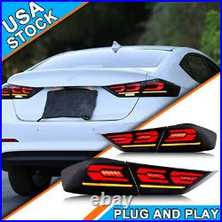 LED Smoked Tail Lights For Hyundai Elantra 2016 2017 2018 Sequential Rear Lamp