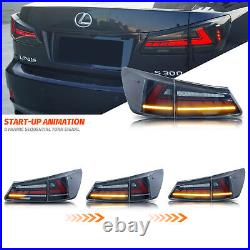 LED Smoked Tail Lights For Lexus IS250 IS350 ISF 2006-2013 Sequential Rear Lamps