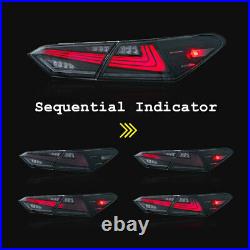 LED Smoked Tail Lights For Toyota Camry 2018-2021 Rear Lamps Start-up Animation
