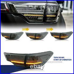 LED Smoked Tail Lights For Toyota Highlander 2015-2020 Rear Lamps Assembly